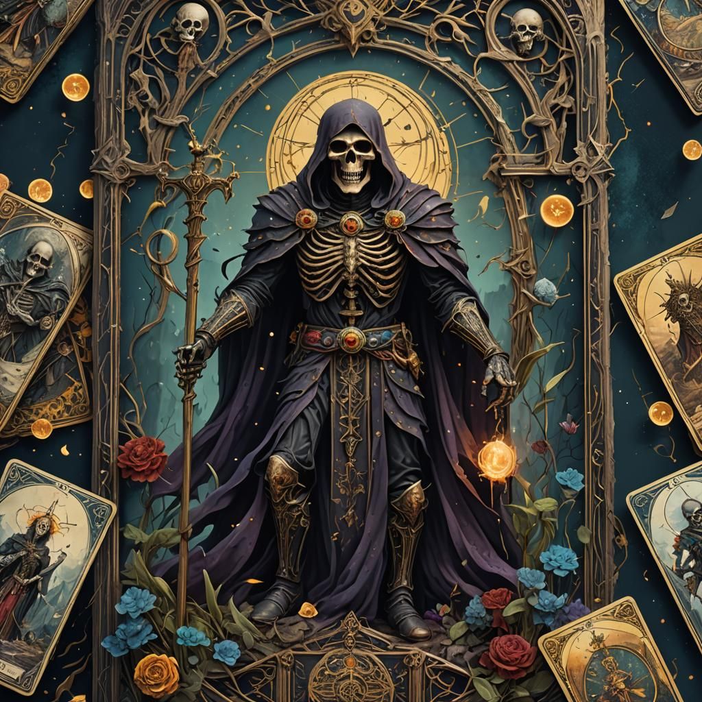 Death Tarot Card: Detailed Matte Painting