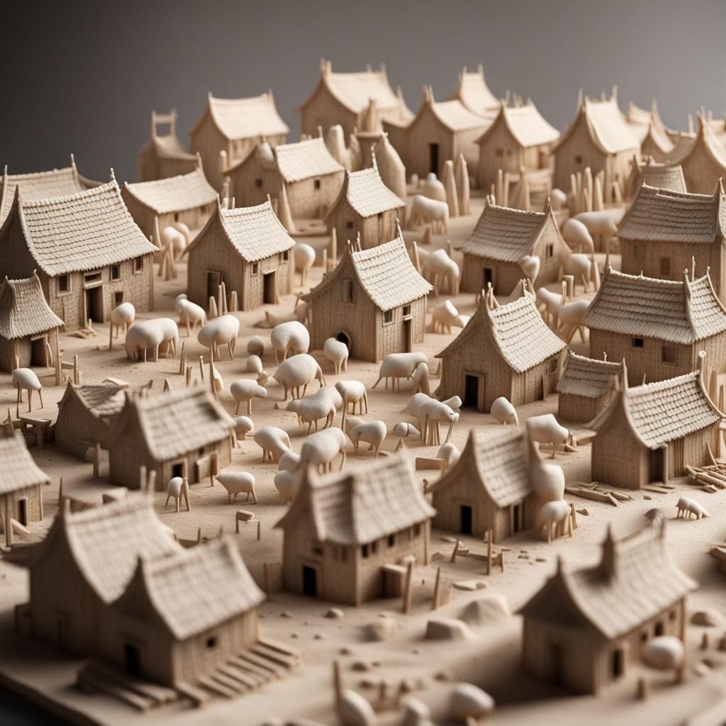 Intricate Bone Village 3D Model