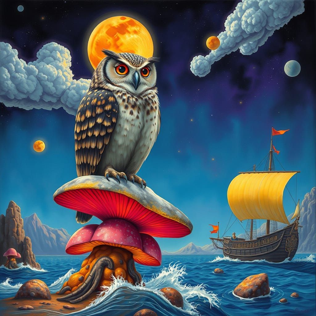 Magic Surrealism Varo Bekzinski Klee Miro Norgle Slaanesh Tzeentch
16K asymmetrical composition vivid vibrant colors sha...