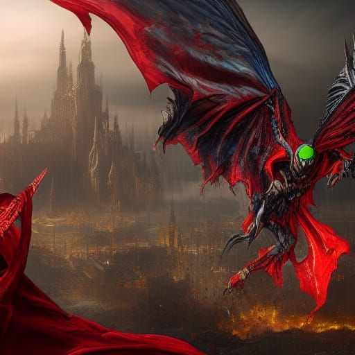 Spawn: Detailed Matte Painting in Deep Color