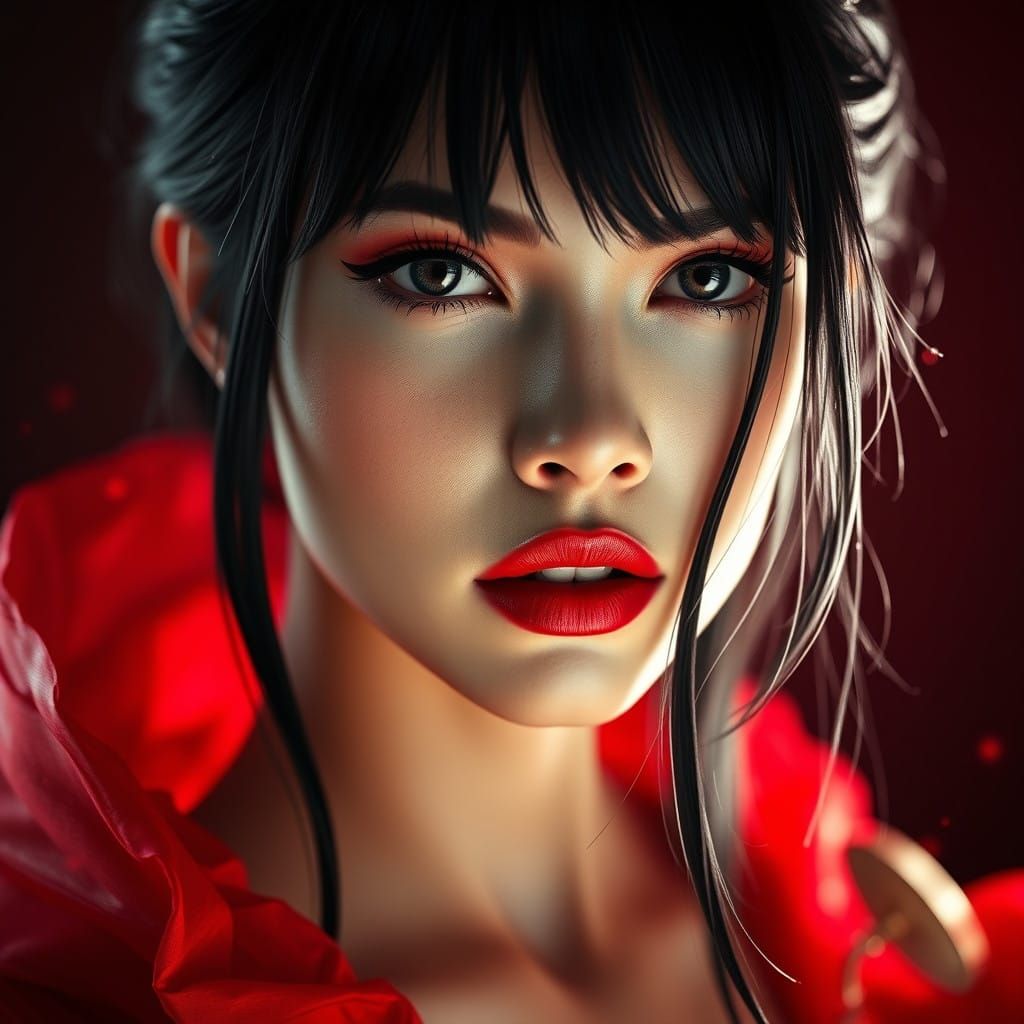 Glamorous Red-Haired Fantasy Portrait in Unreal Engine 5