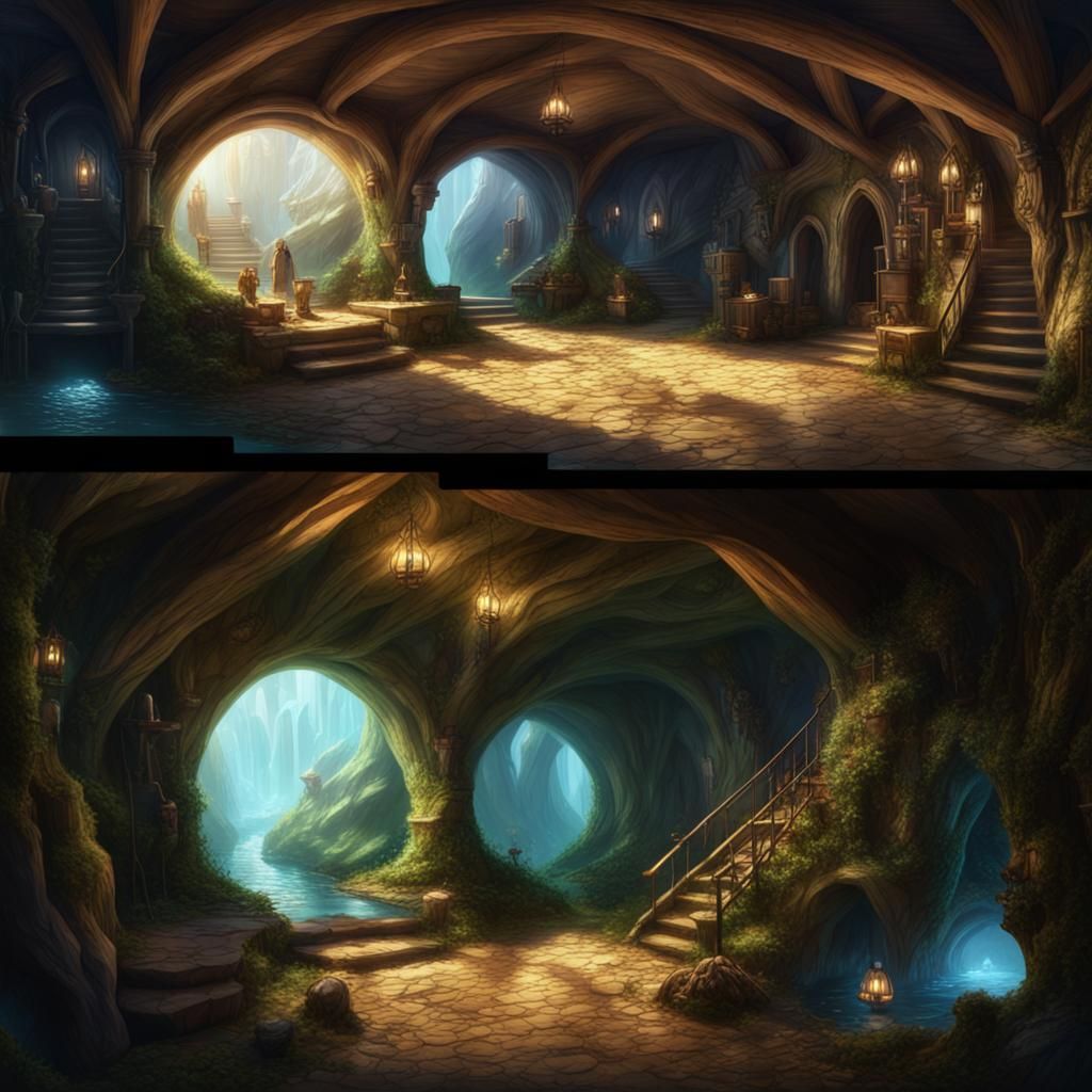 Hobbit Family Pet Shop in Underground Tunnels