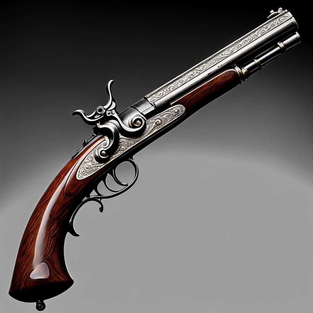 Flintlock Pistol: A Clean AI Image