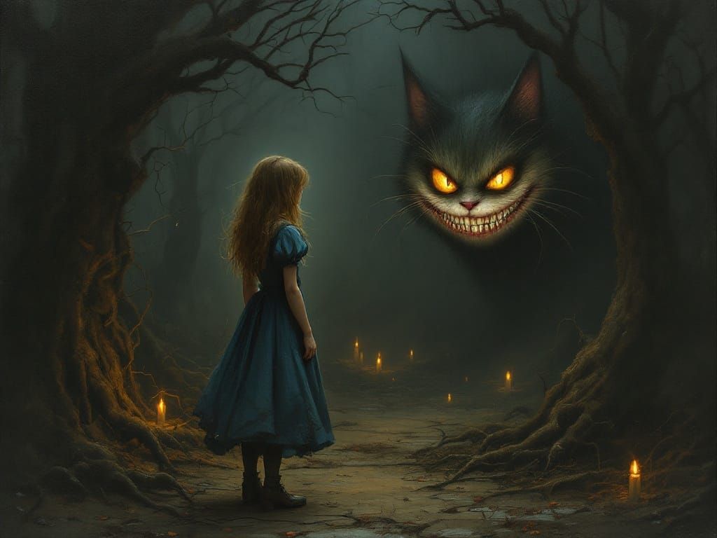 Eerie Encounter in a Haunting Forest