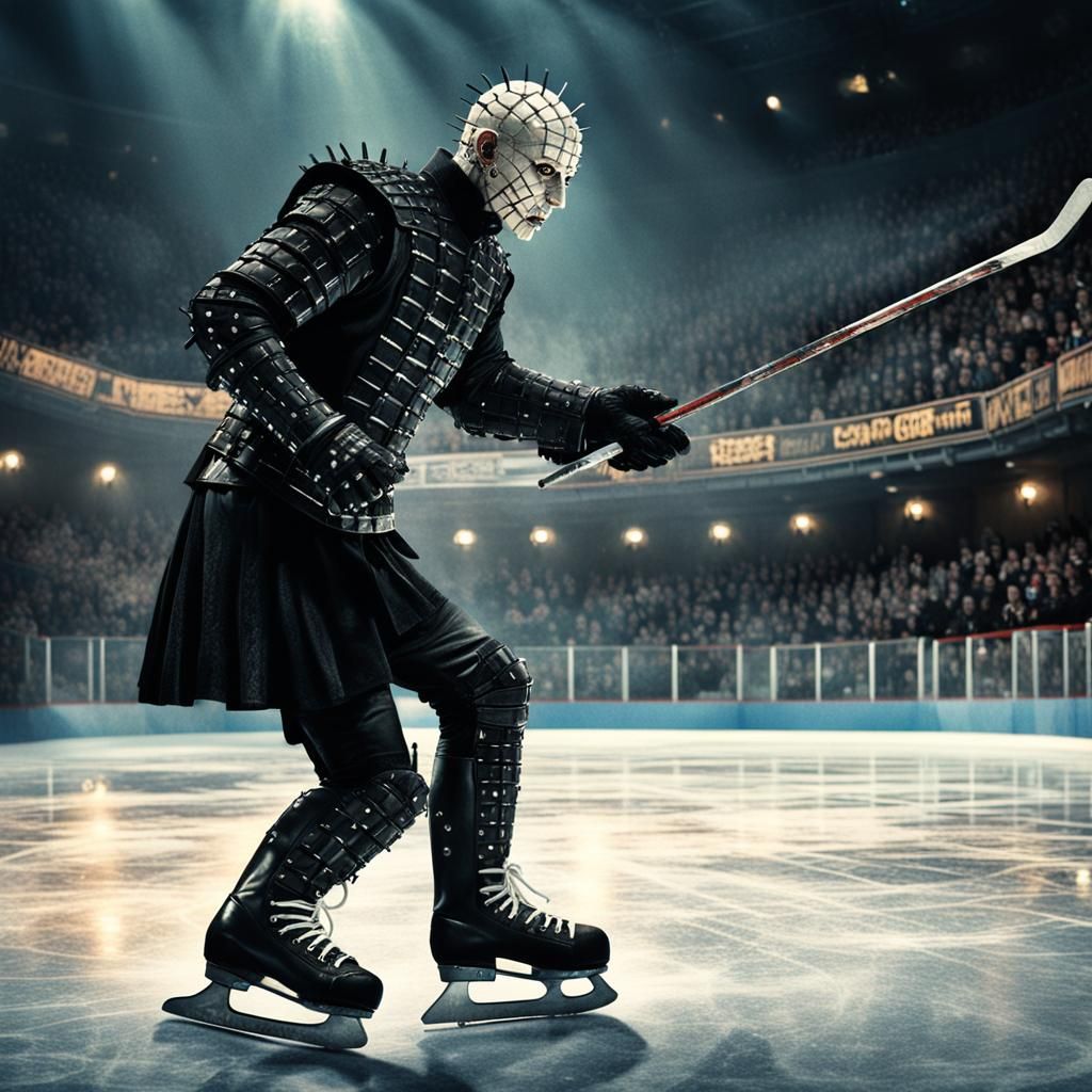 Pinhead as Hockey Player in Arena