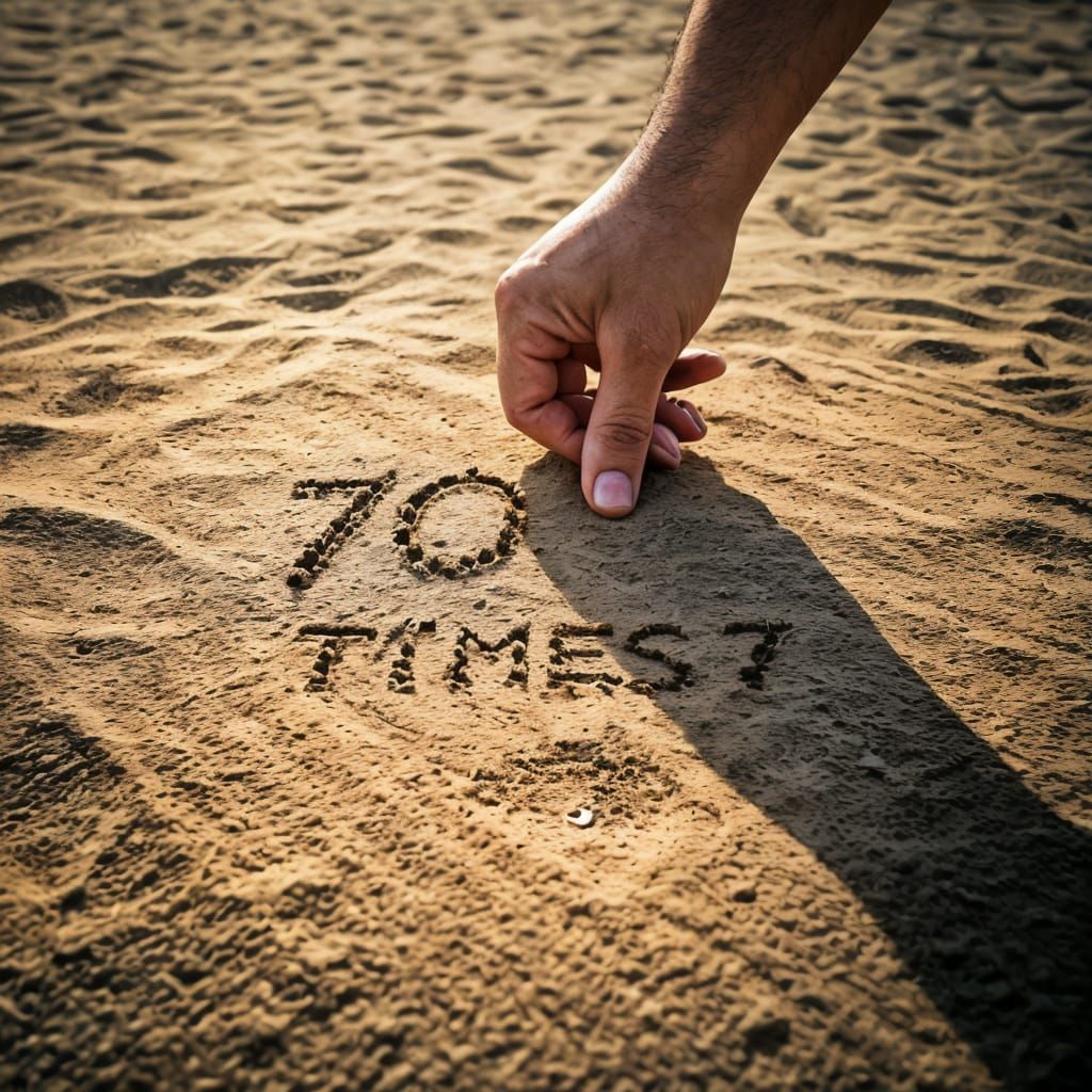 70 Times 7 Written in Dirt