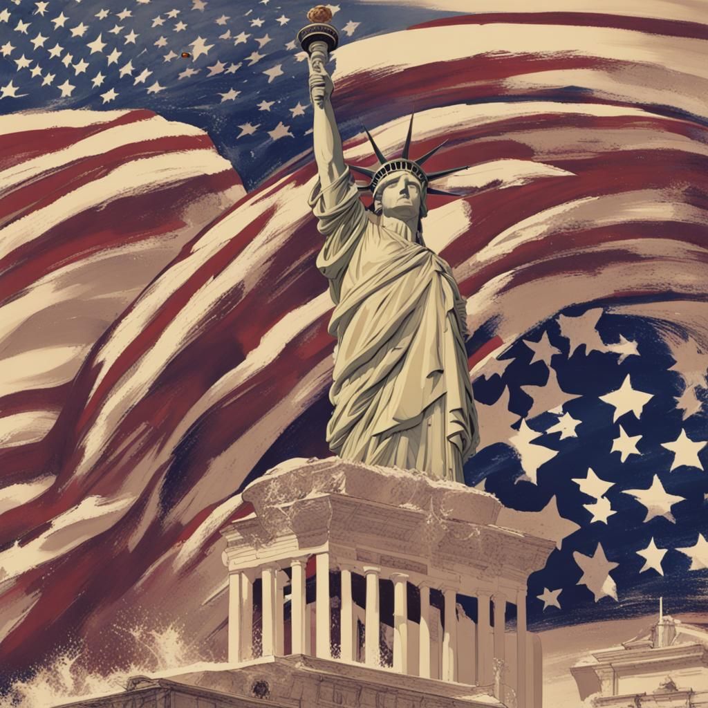 Stylized "America" Text Image