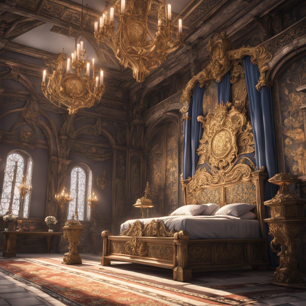 Noble Shields Adorn Throne Room