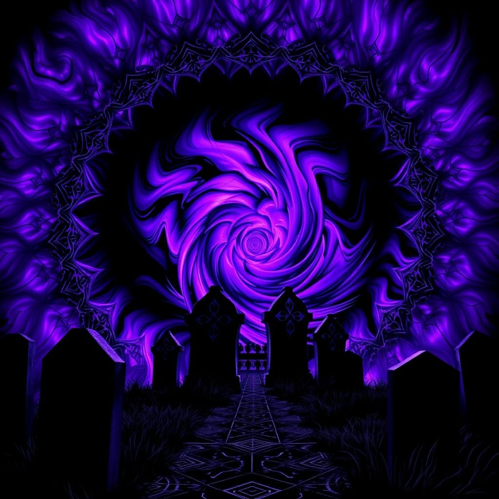 Gothic Portal in Abstract Cymatics Style