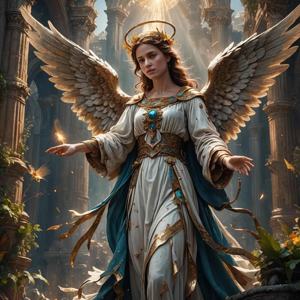 Biblical Angel Concept Art in Matte Painting Style