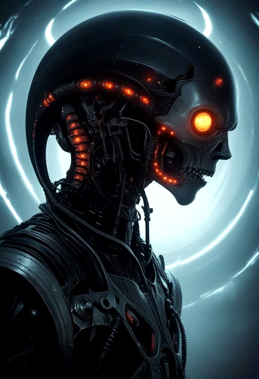 Surreal Cyborg Horror Abstract Psychopathy