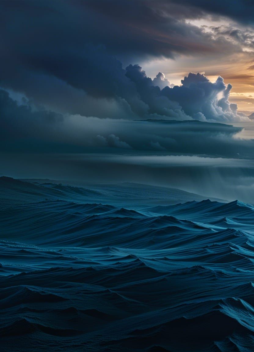 Aetherpunk Pirate Captain in Stormy Seas