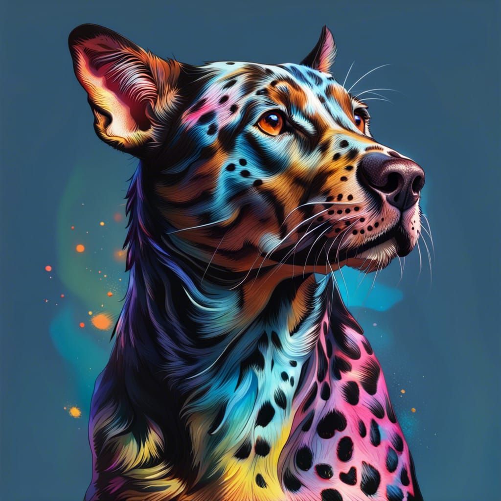 Catahoula Leopard Dog by SDXL 0.9 🤣🤣🤣