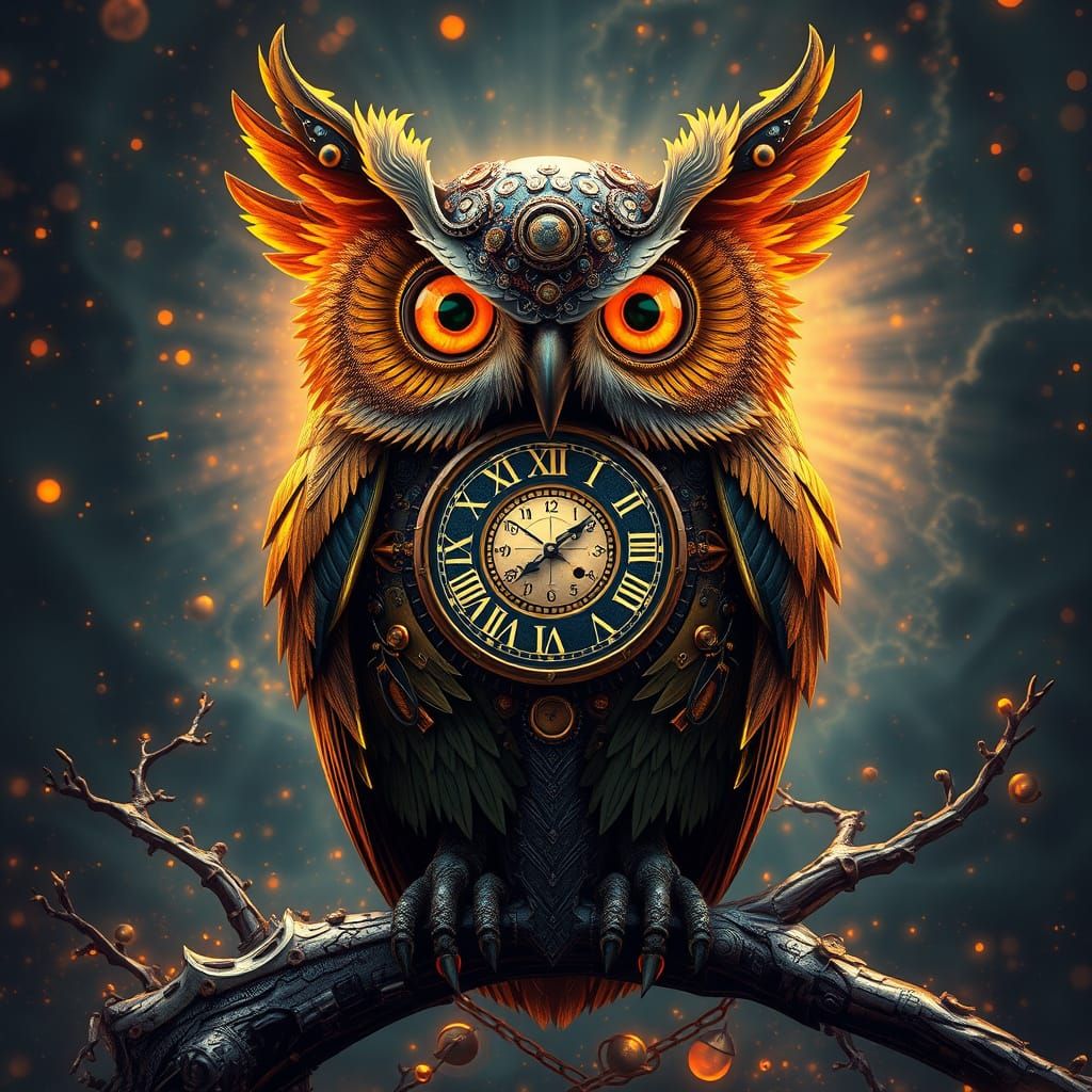 Clockwork Owl in Subaxial Electron Coils Style