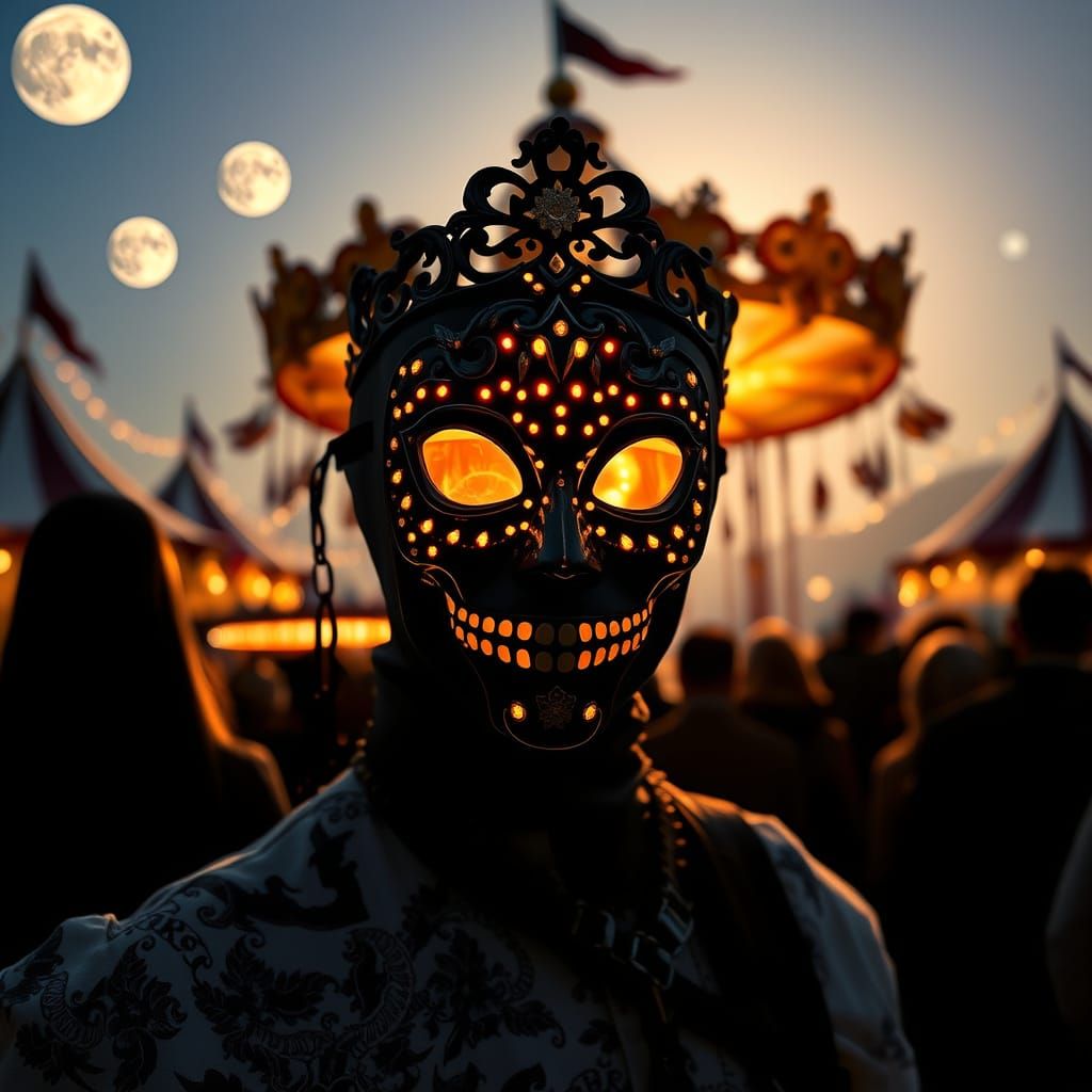 Carnival of Luminous Shadows: Dancing Shadows Under the Moon