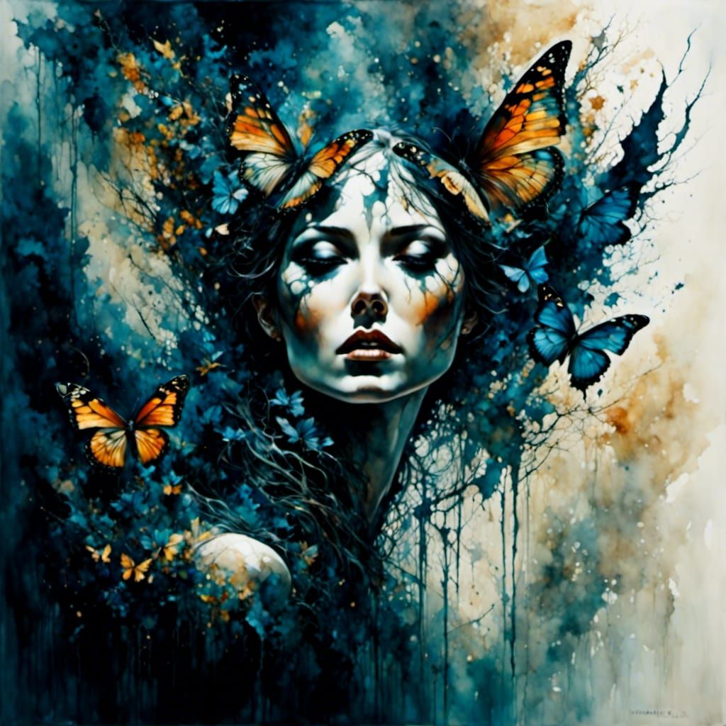 Brooding Figure Bids Farewell in Romantic Watercolor