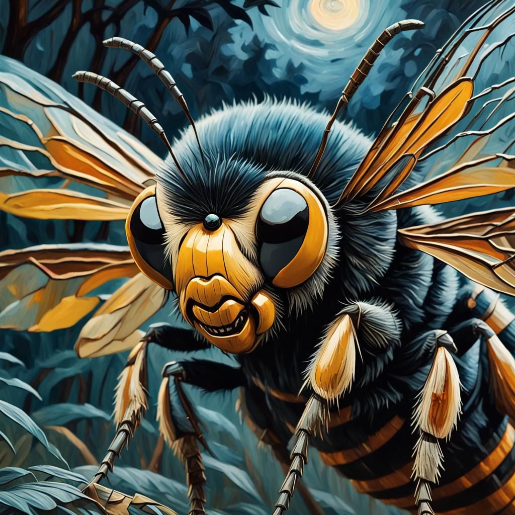 terrifying bee in the jungle