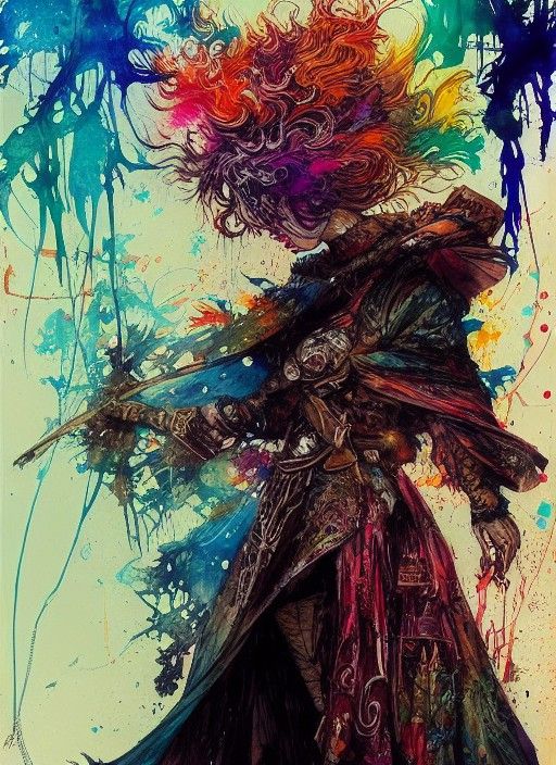 High Fantasy Adventurer in Pop-Surrealist Style