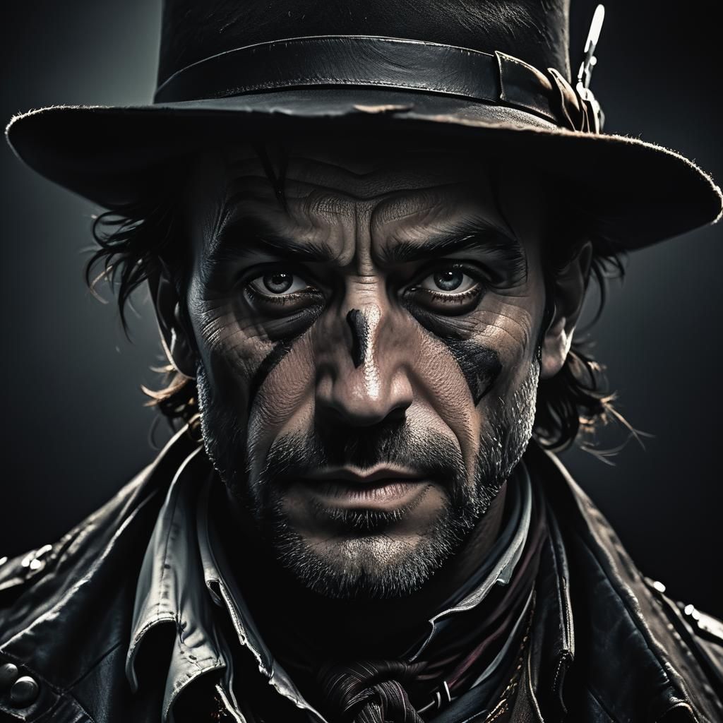 Van Helsing-Inspired Portrait in Comics Style