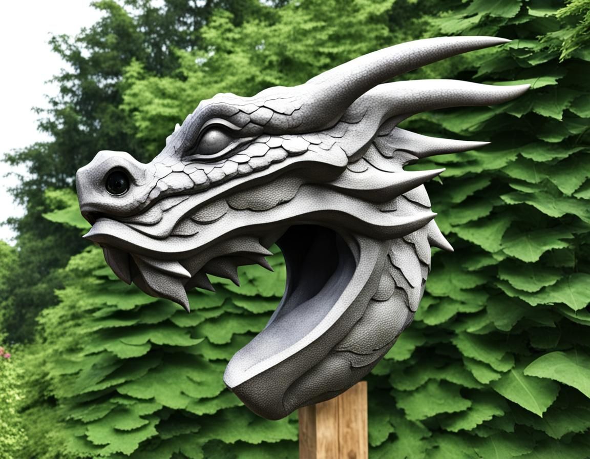 Dragon Head Garden Ornament