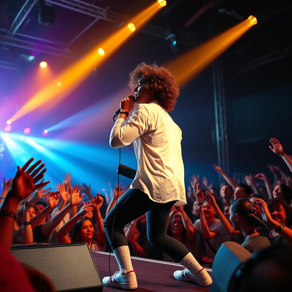 Energetic Rock Band Performance in Concert