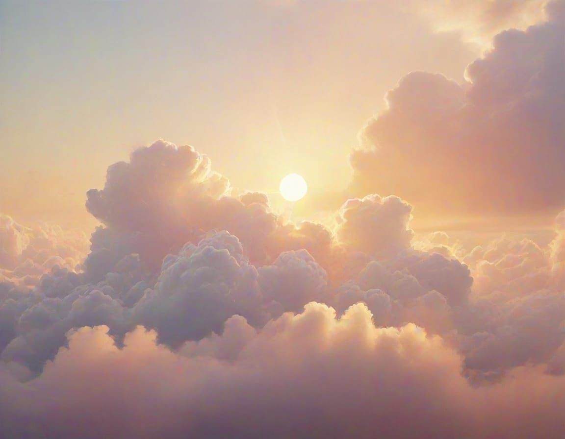 Ethereal Cloud Kingdom in Dreamy Watercolor