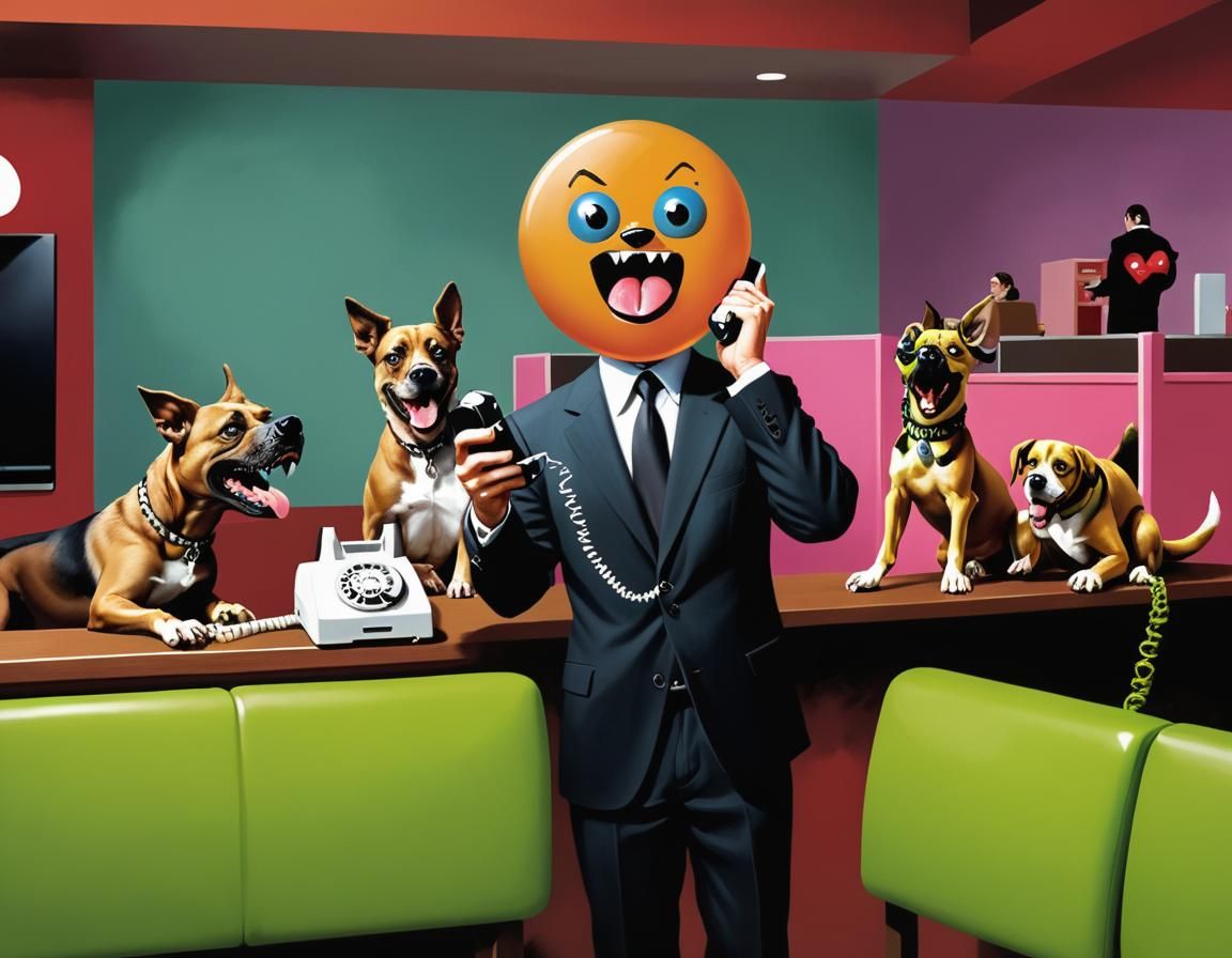 Stupid yuppie schmuck on the phone; Evil dogs chasing the pa...