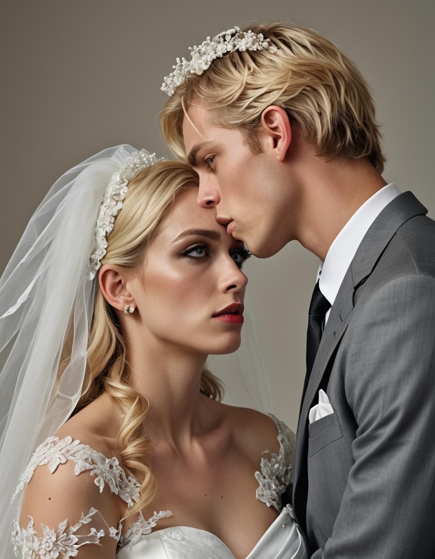 Striking Portrait of a Person in Wedding Dress