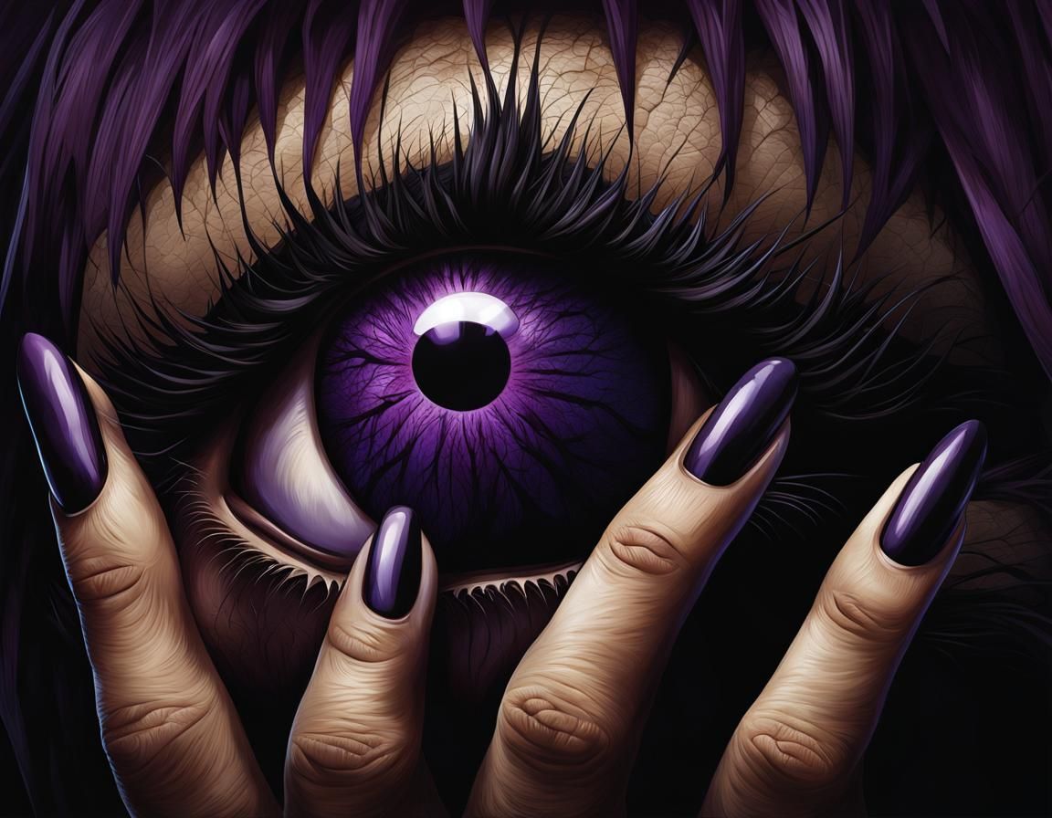 Three Gothic Cyclops with Purple Eyes