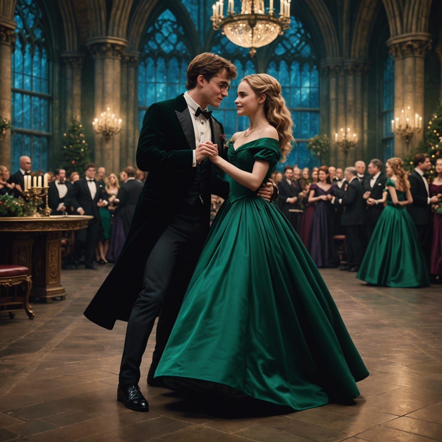 Harry Potter and Sabrina Carpenter at the Yule Ball