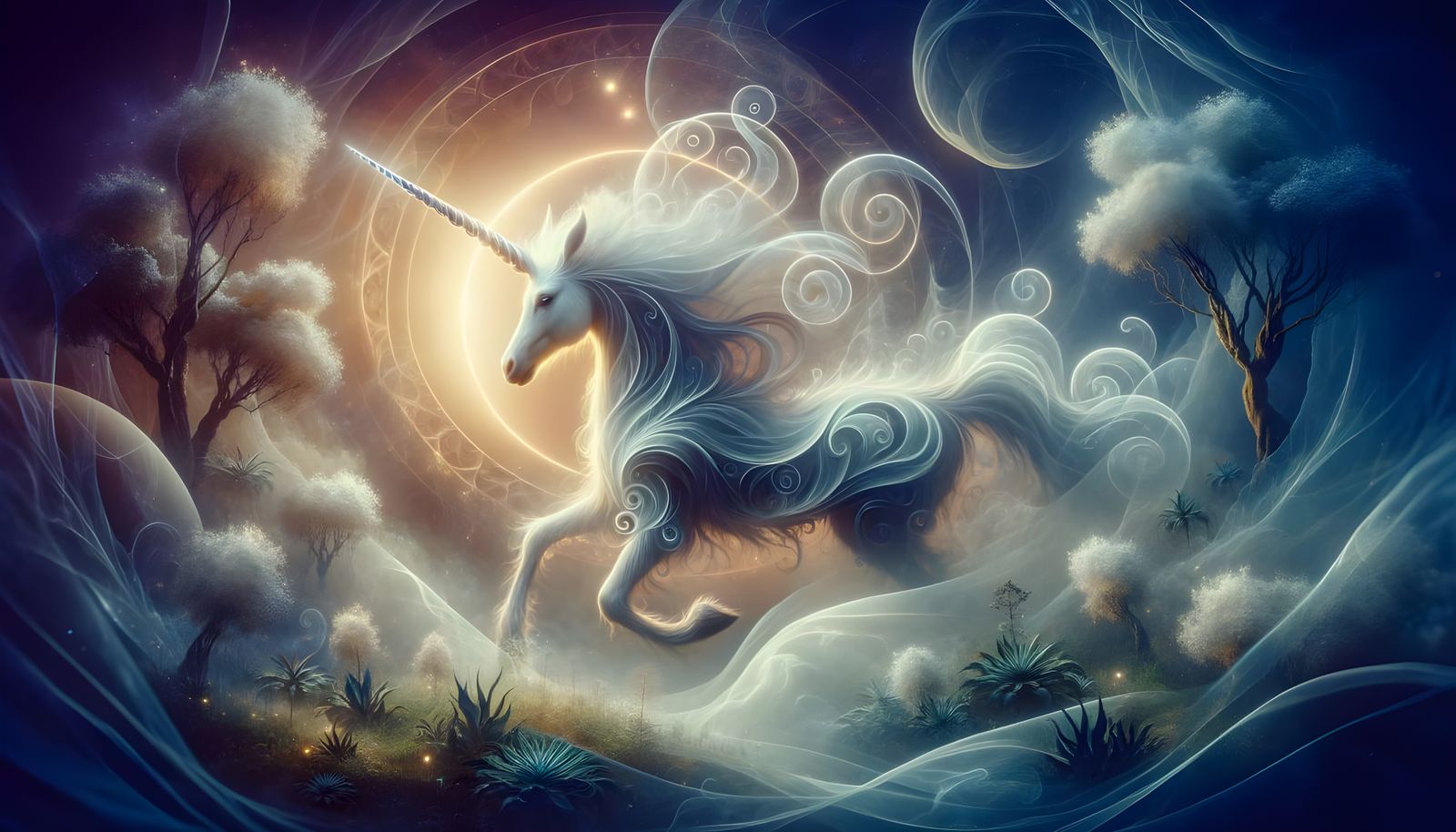 Unicorn Kirin Spirit in Mystical Setting
