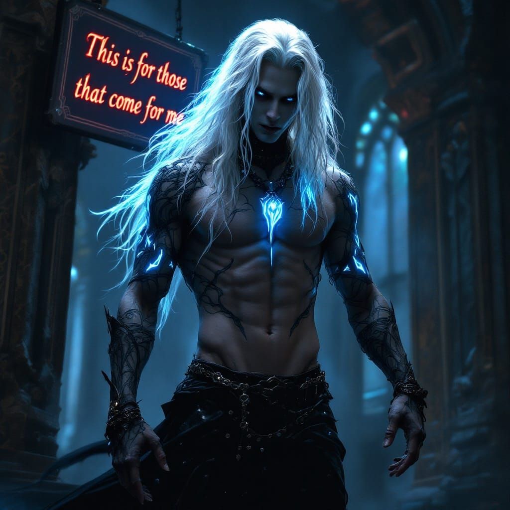 Goth Vampire LeStat in Dark Fantasy Dungeon