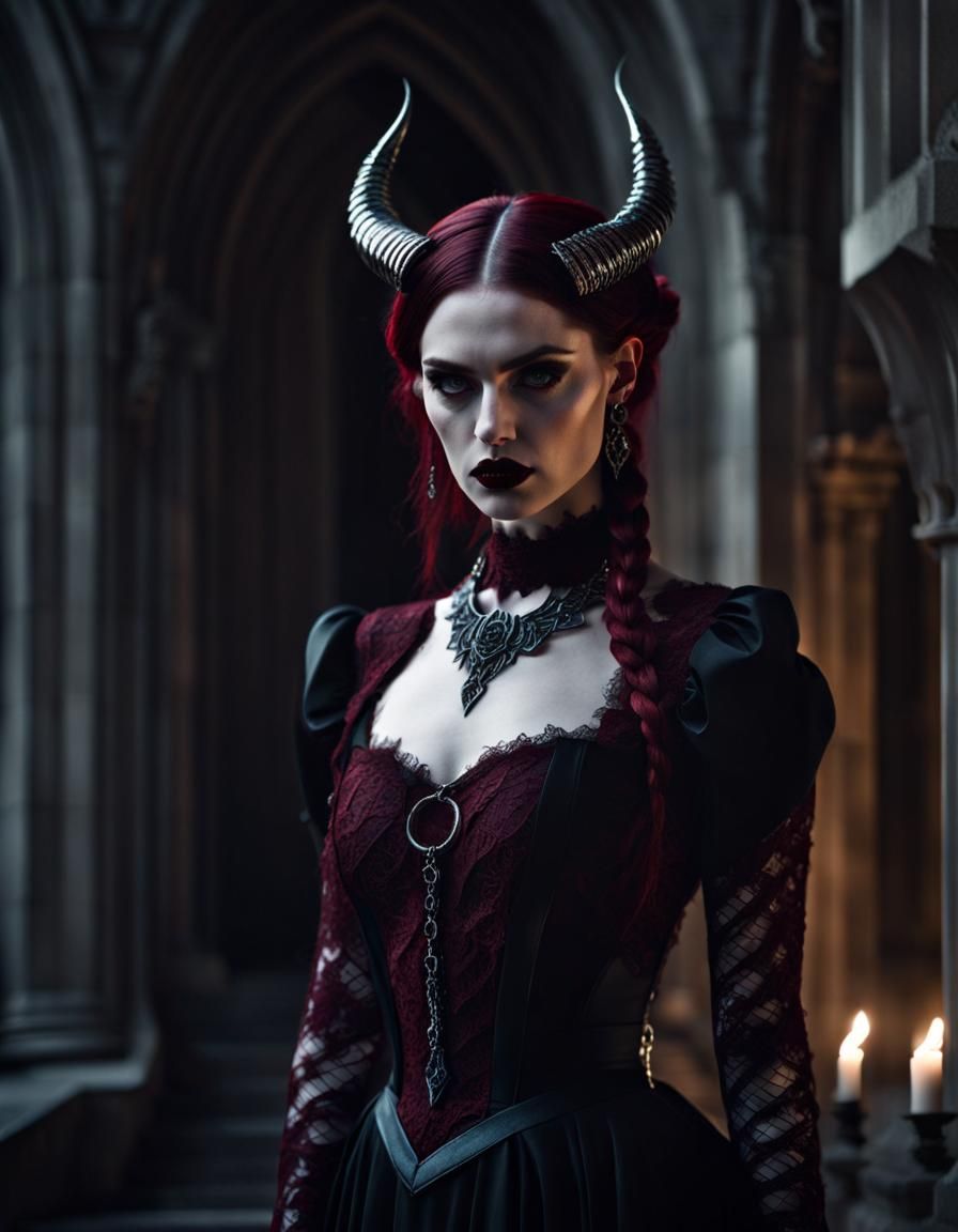 Milly Alcock as a Stunning Demon in Lace