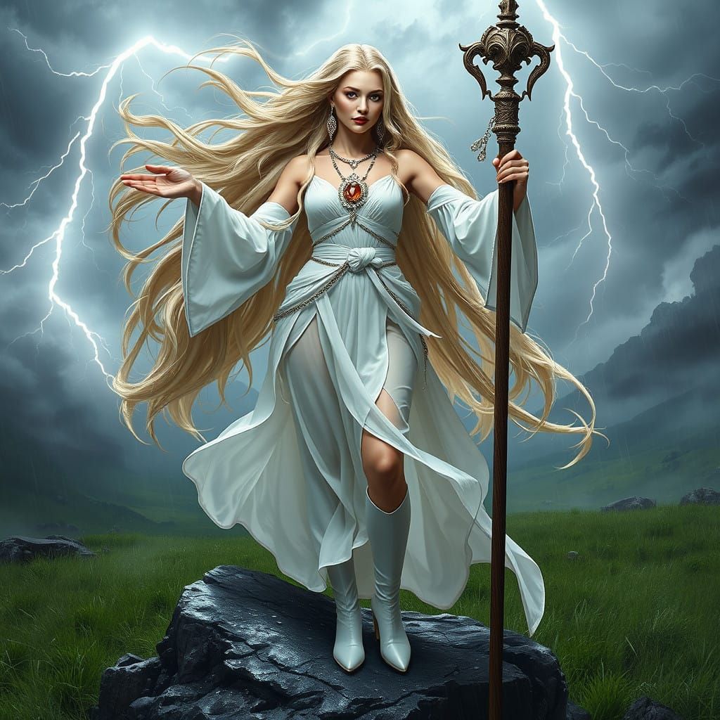 Goddess of the Storm in Ethereal Beauty
