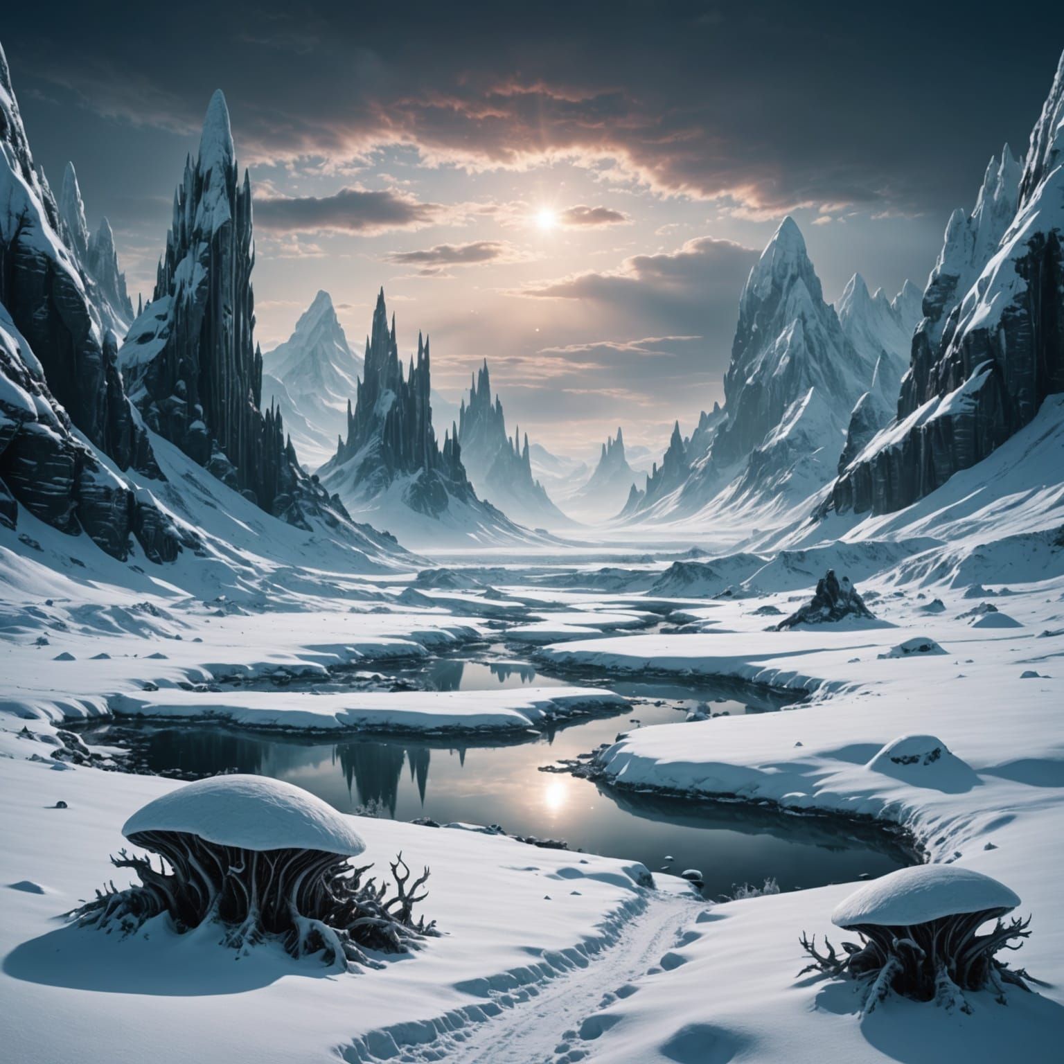 Alien Winter Landscape