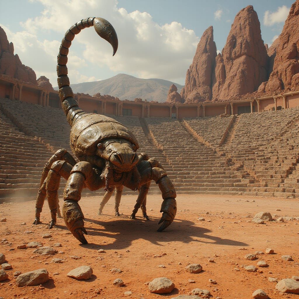 Surreal, Post-Apocalyptic Creature Emerges from Ruined Amphi...