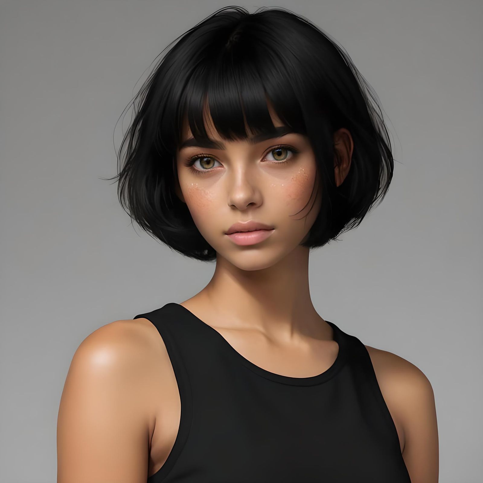 Inquisitive Indigenous Girl Portrait