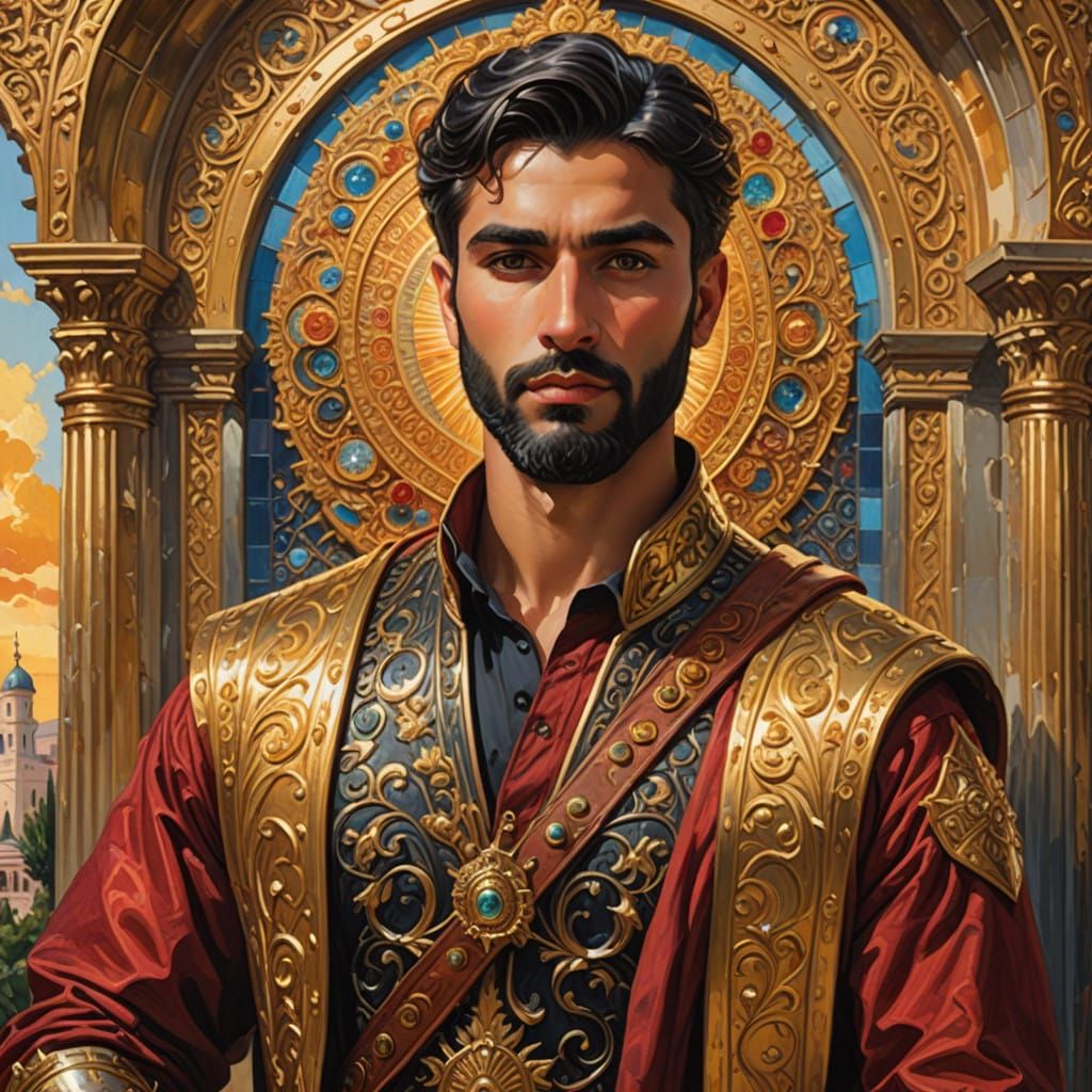 Dashing Sultan's Gatekeeper in Golden Armor