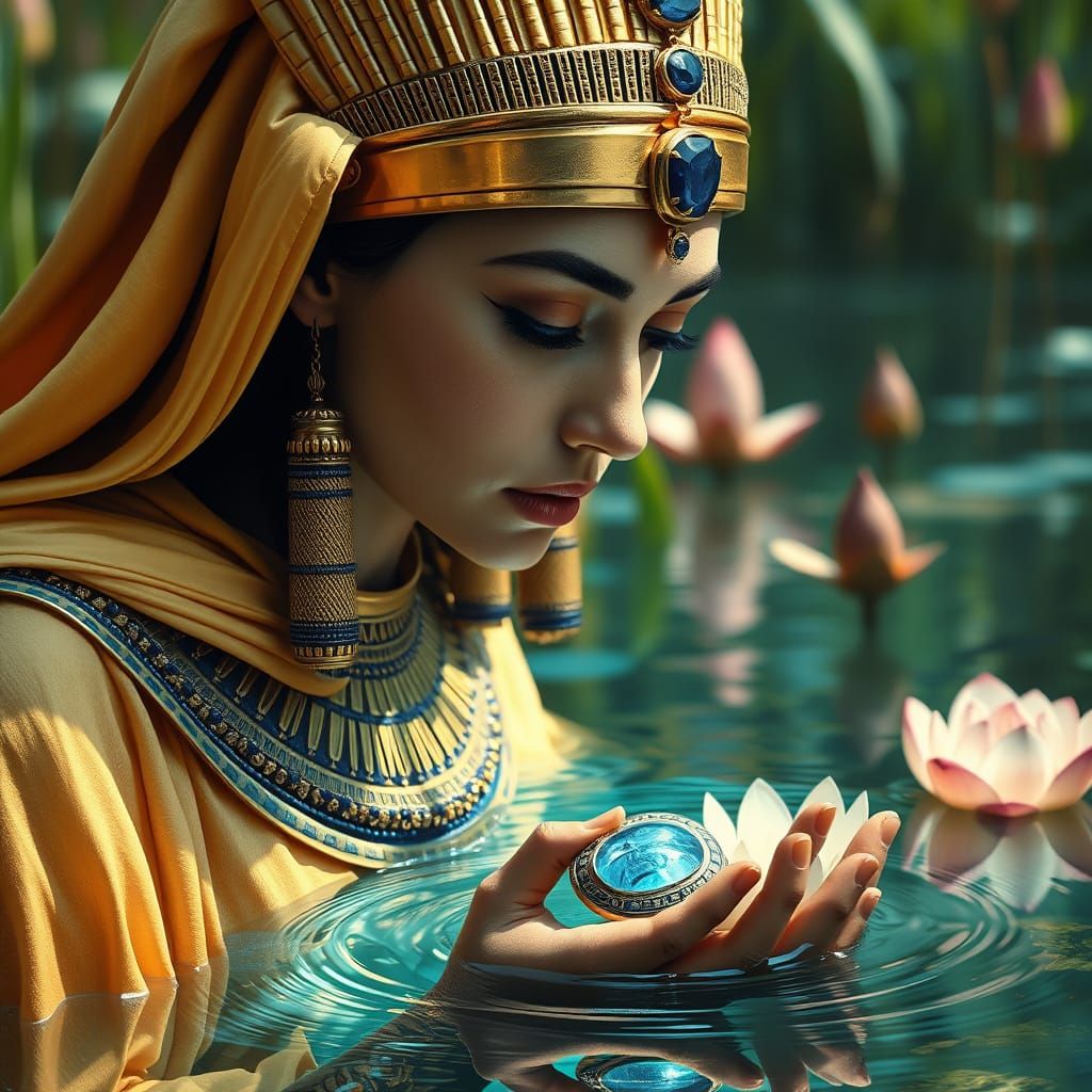 Egyptian Queen Discovers Ancient Amulet in the Nile