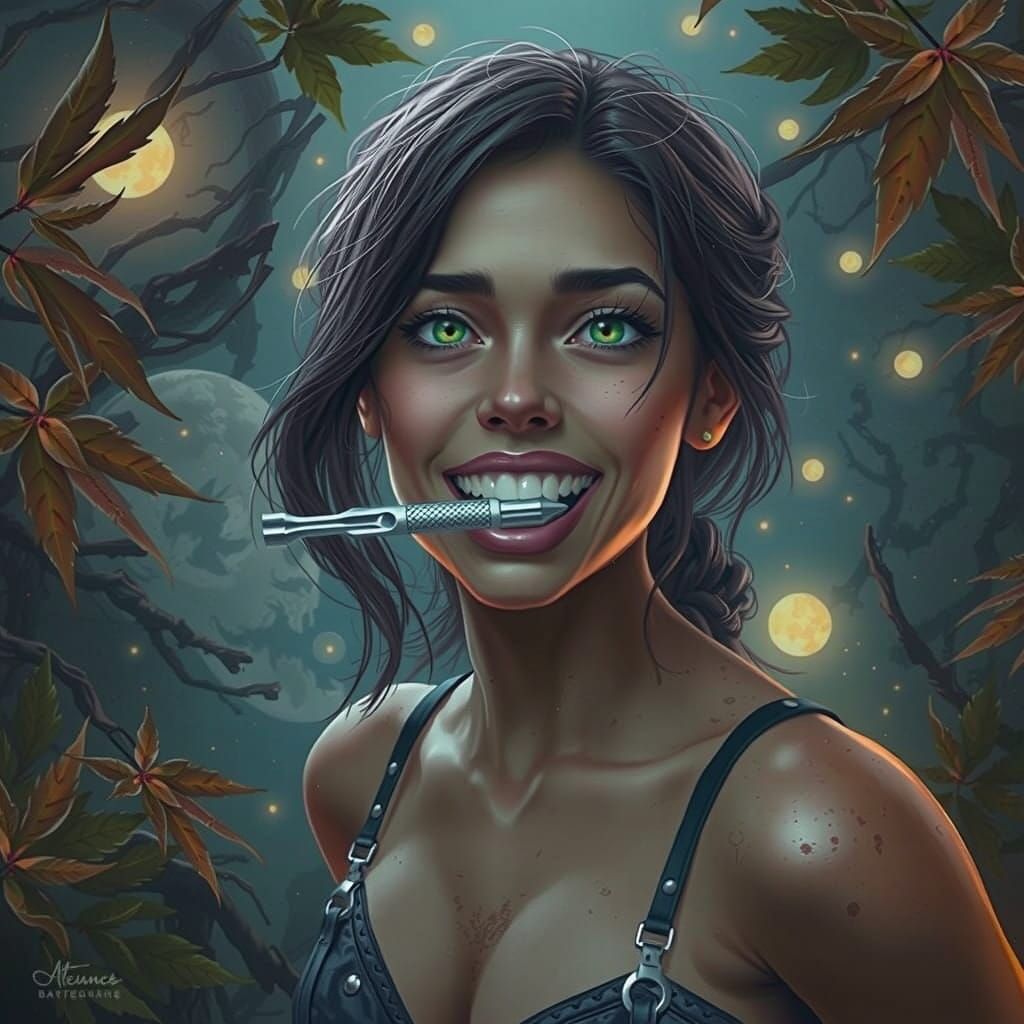 Ethereal Warrior Unleashes High-Tech Fury