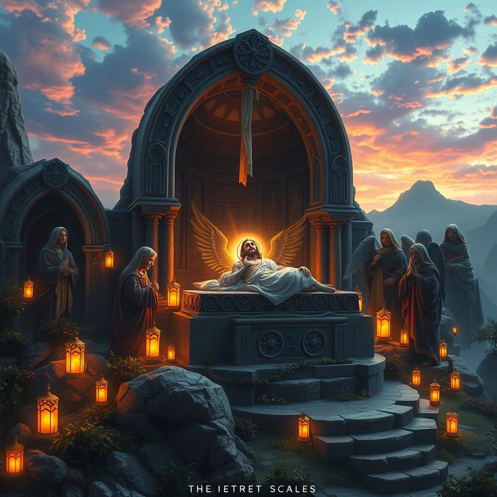 Jesus Christ in a Grand, Mystical Tomb
