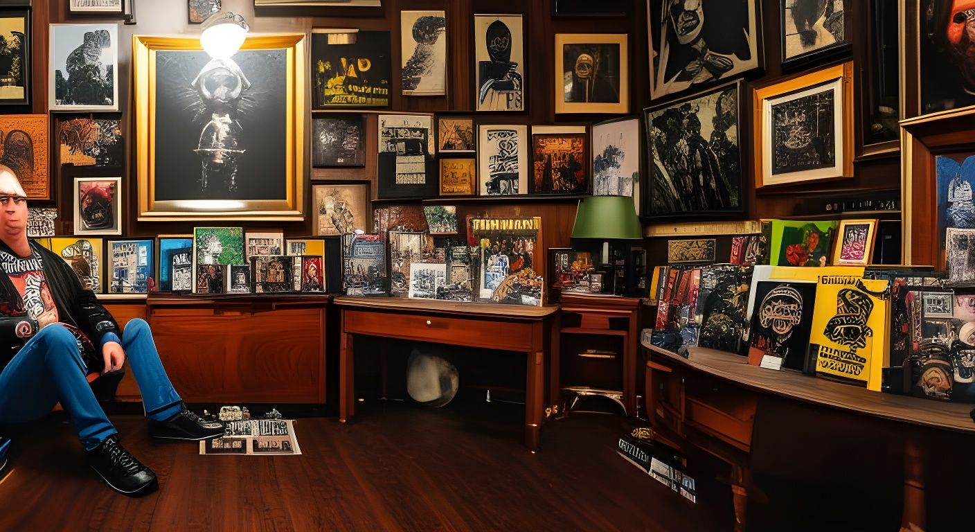 a collection of rock memorabilia