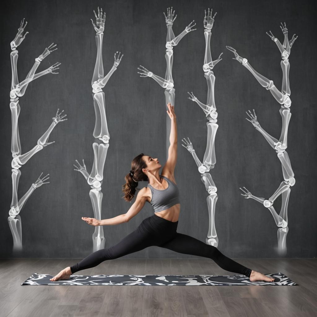 X-Ray Yoga Pose Illustration