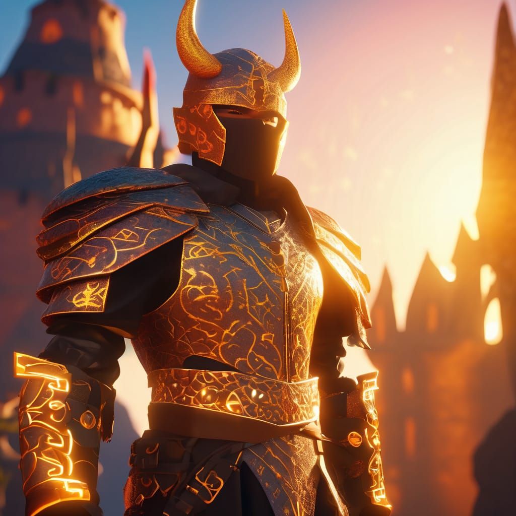 Fantasy Roblox Character in Golden Hour Lighting