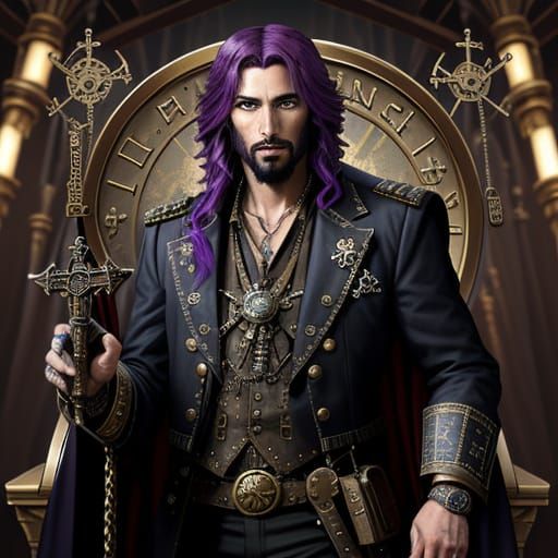 Steampunk Pirate Christ on His Ship