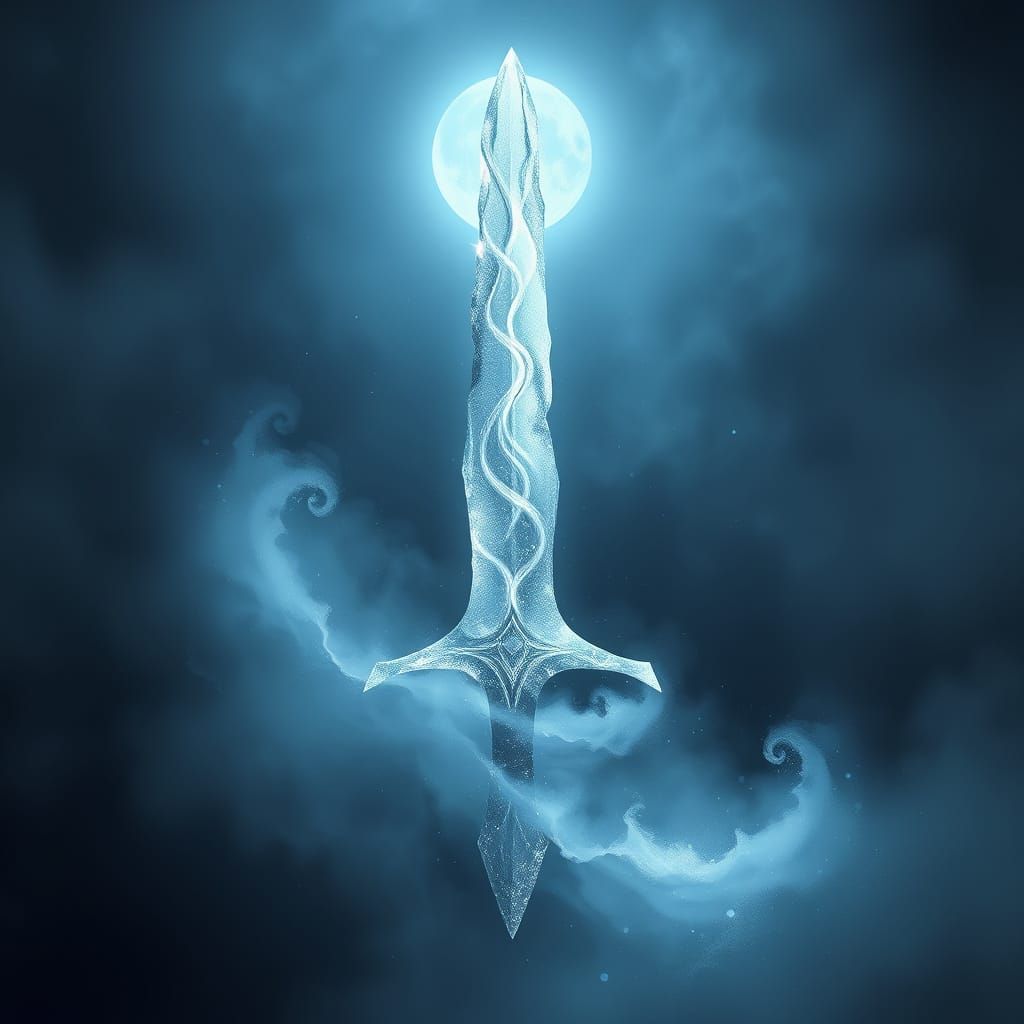 Ethereal Crystal Sword in Frosty Halo