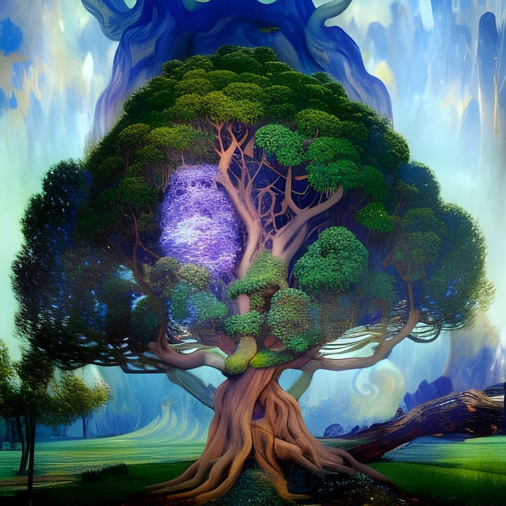 Yggdrasil: World Tree in Ethereal Matte Painting