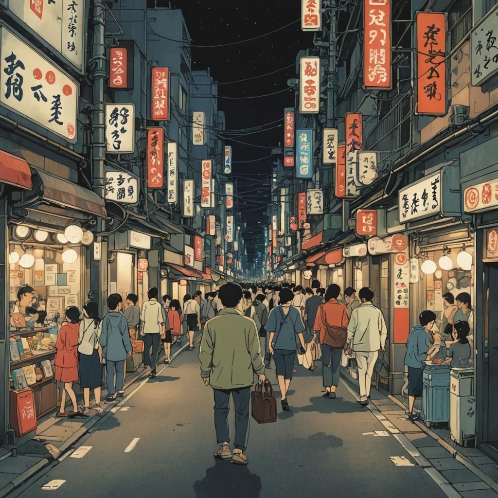 In the streets of Tokyo