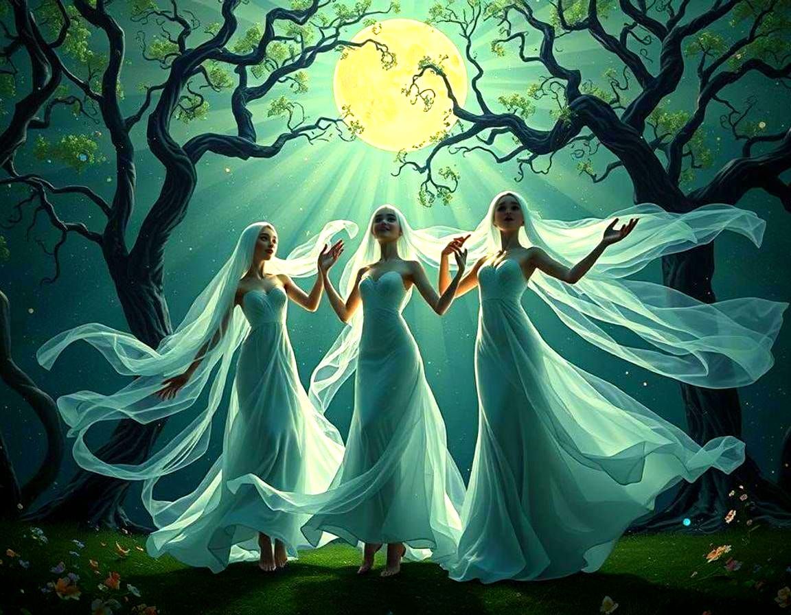 Samodivi: Ghostly Girls Dance in 3D Digital Art