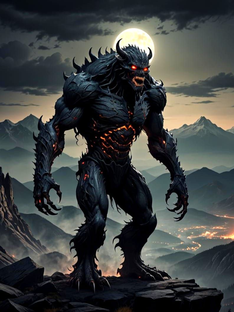 Aggressive Spooky Mountain Monster